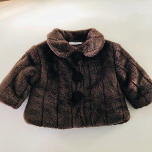 BEBE di AMOUR Vintage Infant Girl's Teddy Bear Coat 12 Months EUC